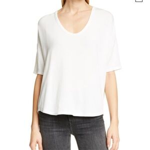 Rag & Bone Marlon Tee Oversized Thick White XS Scoopneck